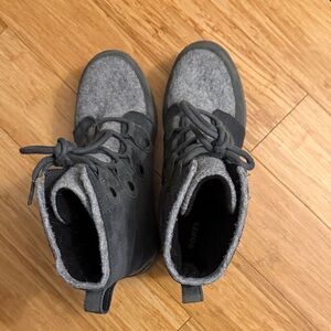 Sorel Charcoal Lace-Up Boots
